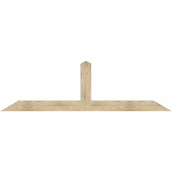 Ekena Millwork Portland Rough Sawn Timber Gable Bracket, Douglas Fir, 96"W x 28"H x 2"D x 6"F, 7/12 Pitch GBW096X28X0206POR00RDF - main
